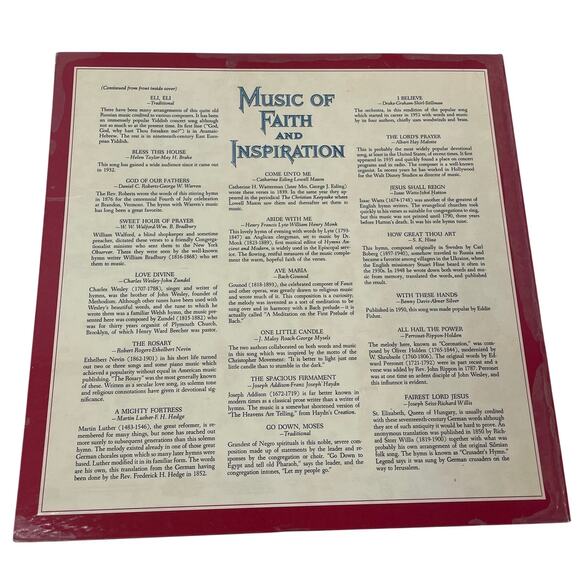 Vintage 1968 Readers Digest Music of Faith and Inspiration LP Vinyl Record - Picture 2 of 2